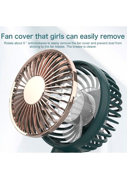 D303 Çok Işlevli Ayarlanabilir USB Şarj Masaüstü Masaüstü Mini Elektrik Fan, 3 Hız Kontrolü (Yeşil) (Yurt Dışından) fiyatları
