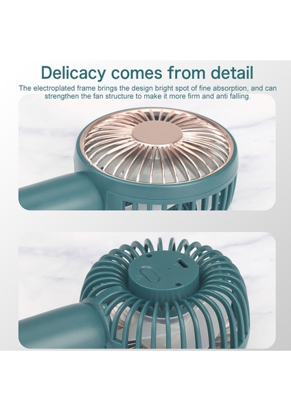 D303 Çok Işlevli Ayarlanabilir USB Şarj Masaüstü Masaüstü Mini Elektrik Fan, 3 Hız Kontrolü (Yeşil) (Yurt Dışından) fırsatları