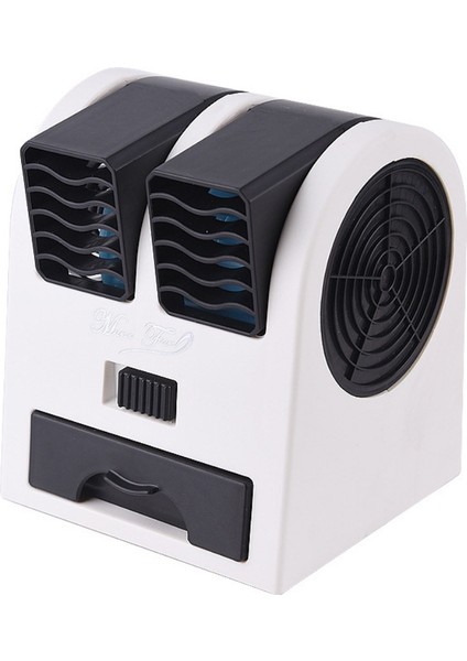 Mini Sessiz Çift Portlu Bladess Soğutma Fanı (Siyah) (Yurt Dışından)