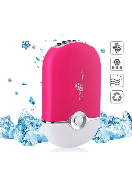 Taşınabilir Mini USB Şarj Kliması Soğutma Elde Taşıyıcı Küçük Fan (Macenta) (Yurt Dışından)