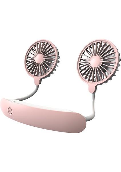 F6 Açık Mini Asma Boyun Fan USB Şarj Tembel Küçük Fan (Pembe) (Yurt Dışından)