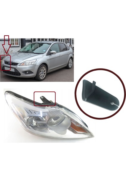Otomotiv BHL543 Ford Focus Mk2 2.5 2008-2011 Makyajlı Kasa Için Sağ Ön Far Ayağı Tamir Takımı 8M5113W029AD fiyatları