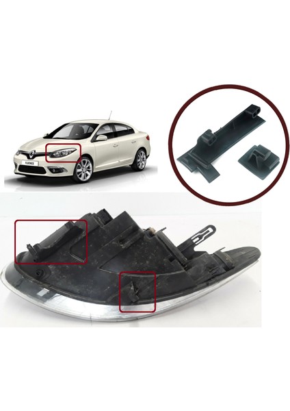 Otomotiv BHL552 Renault Fluence 2009-2020 Için Sol Ön Far Alt Ayağı Tamir Takımı 260600738R