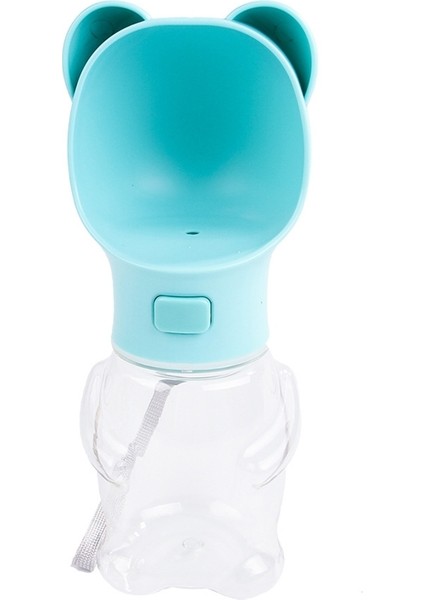Açık Mekan Taşınabilir Pet Suyu Dispenser Kedi ve Köpek Taşınabilir Içme Çeşmesi, Stil: Küçük Ayı (Mavi) Mavi (Yurt Dışından)