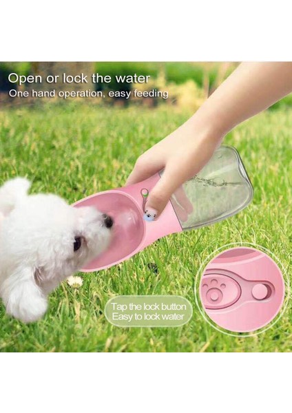 Açık Seyahat Taşınabilir Evcil Hayvan Içme Su Kupası Su Besleyici, Kapasite: 350ML (Pembe) (Yurt Dışından) fiyatları