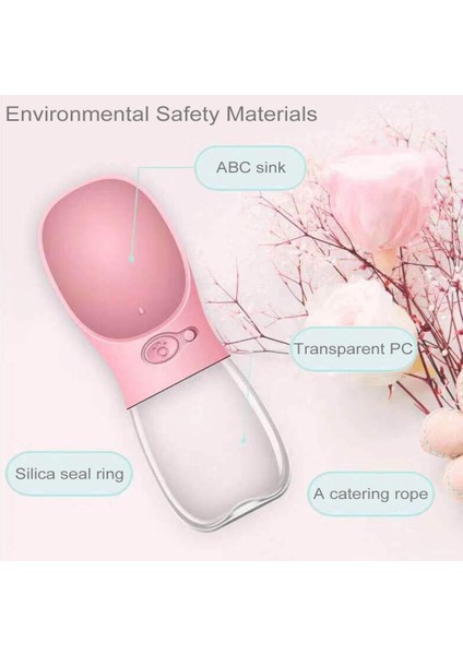 Açık Seyahat Taşınabilir Evcil Hayvan Içme Su Kupası Su Besleyici, Kapasite: 350ML (Pembe) (Yurt Dışından) modelleri