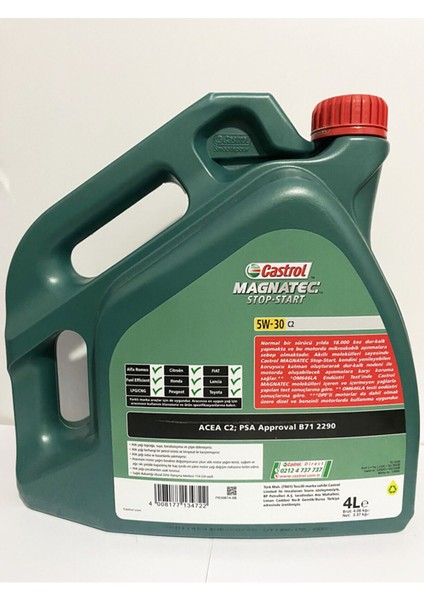 Magnatec Stop-Start 5W-30 C2 4 Litre Motor Yağı (Üretim Yılı: 2022) fiyatları