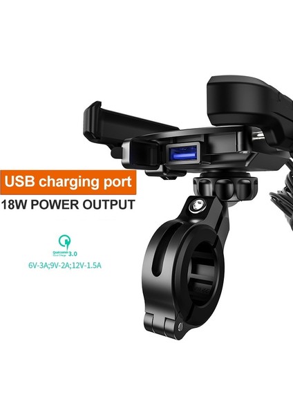 Motosiklet Telefon Tutucu ile Qc 3.0 USB Şarj Için iPhone 12 Mini Pro Samsung Motosiklet Gps Standı Braketi Cep Telefonu Mount | Telefon Tutucular ve duruş (Yurt Dışından) fiyatları