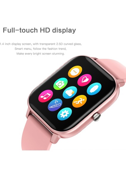Akıllı Izle Sıcaklık Depolama Tam Dokunmatik Spor Izci Kalp Hızı Monitörü Kadınlar Mensmart Saatler (Pembe) (Yurt Dışından) modelleri