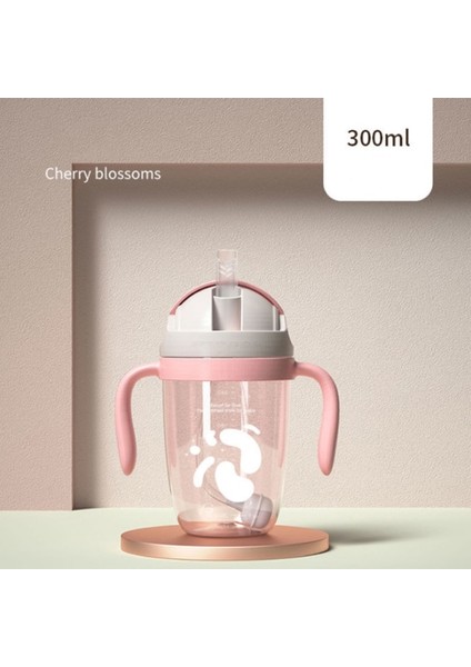 Bebek Besleme Şişesi Yenidoğan Süt Şişeleri Çocuklar Su Kupası ile Sling Karikatür Taşınabilir Sızdırmaz 3in1 Çocuk Drinker Bardaklar | Kupalar (Pembe) modelleri