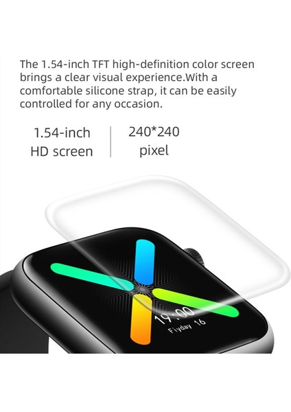 Bluetooth Çağrı Akıllı Izle Kadınlar Spor Izci Kalp Hızı Tam Dokunmatik Akıllı Izle Erkekler Spor Akıllı Saatler (Siyah)