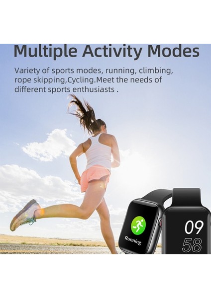 Bluetooth Çağrı Akıllı Izle Kadınlar Spor Izci Kalp Hızı Tam Dokunmatik Akıllı Izle Erkekler Spor Akıllı Saatler (Siyah)