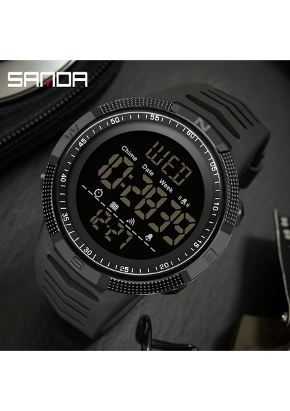 Yeni Su Geçirmez Erkekler Izle Moda Çok Fonksiyonlu Aydınlık Dijital Saatler Açık Havada Spor Öğrenci Saatler 6014 | Dijital Saatler (Siyah)