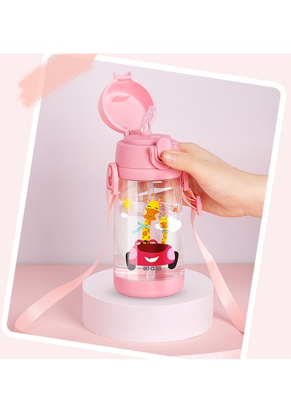 480ML Çocuklar Su Kupası Yaratıcı Karikatür Hayvan Bebek Besleme Bardakları Payet Sızdırmaz Su Şişeleri Açık Taşınabilir Çocuk Bardakları | Kupalar (Pembe) fırsatları