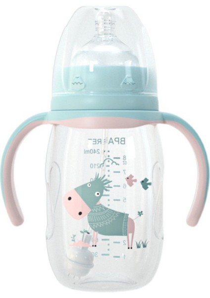 Çocuklar Yenidoğan Su Kupası Karikatür Bebek Besleme Bardakları ile Sızdırmaz Su Şişeleri Açık Taşınabilir Çocuk Bardaklar Drinker | Bardaklar (Mavi)(Yurt Dışından)