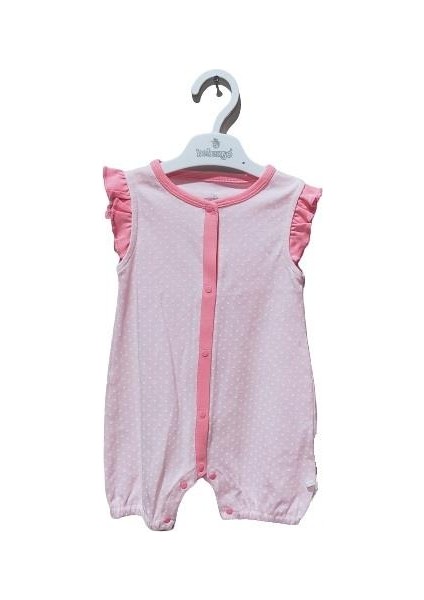 Puanlı Kız Kısa Tulum 3022 Pembe Puan