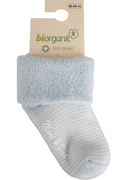 Biorganic Mom And Dad Kaymaz Çorap 68354 Mavi