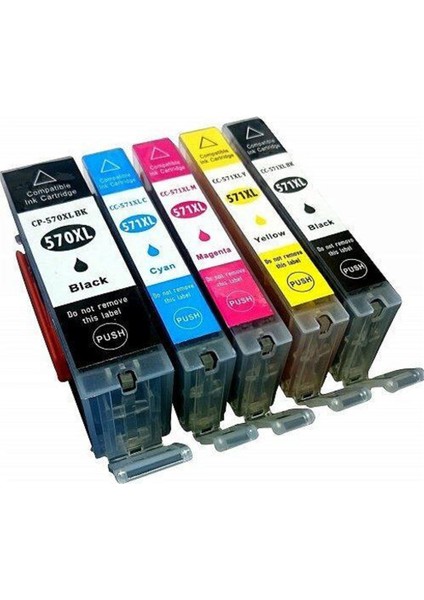 Canon Pixma MG-6851 5 Renk PGI-570 CLI-571 Muadil Kartuş,