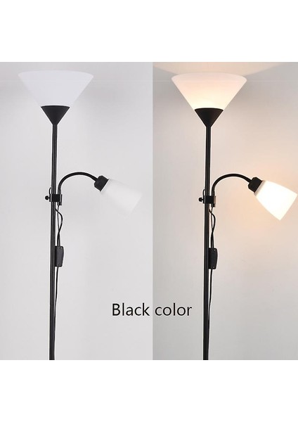 Amerikan Tarzı Modern Demir Boyalı Zemin Lambaları Ayarlanabilir E27 LED 220 V Oturma Odası Çalışma Için Yenilik Zemin Işıkları Başucu Ofisi (Siyah) (Yurt Dışından) indirimleri