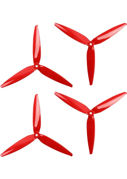 2 Pairs 7040 3-Blade Pervane 3 Blade Pervane Rc Fpv Yarış Freestyle Kırmızı (Yurt Dışından)