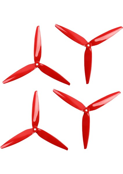 2 Pairs 7040 3-Blade Pervane 3 Blade Pervane Rc Fpv Yarış Freestyle Kırmızı (Yurt Dışından)