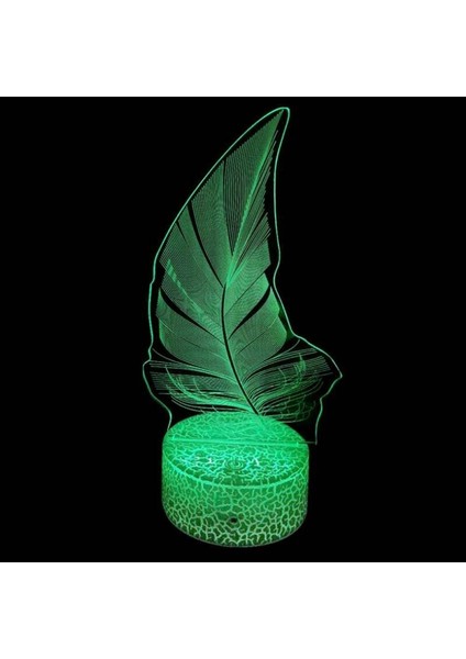 7 Renk Lambası USB Gece Işık LED 3D Uzaktan Kumanda Çocuklar Hediye Masaüstü Dekor Au (Yurt Dışından)