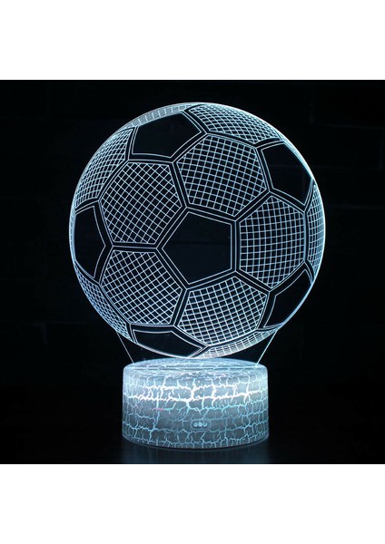Futbol Futbol Topu 3D Illusion Görsel Nightlight Resepsiyon Masa Lambası Odası Dekor (Yurt Dışından) modelleri