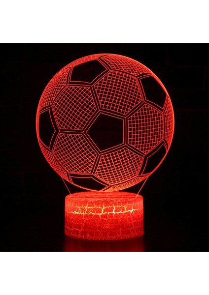 Futbol Futbol Topu 3D Illusion Görsel Nightlight Resepsiyon Masa Lambası Odası Dekor (Yurt Dışından) fırsatları