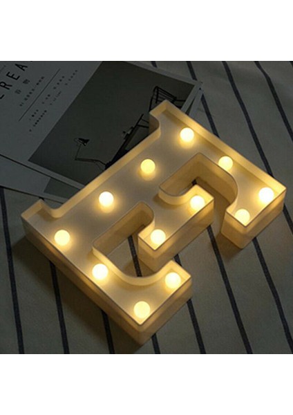 (E) 3D LED Gece Işık Sembol Mektubu Duvar Masaüstü Kreş Lamba Odası Dekor Çocuk Hediyeler (Yurt Dışından)