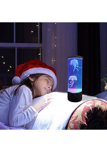 Akvaryum Tankı Gece Lambası USB Denizanası Lav Lambası Renk Değiştirme ile (Yurt Dışından)
