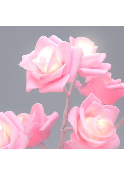 LED Beyaz Pembe Gül Çiçek Başucu Yatak Odası Gece Lambası Masa Lambası Ev Dekor Simülasyon Ağacı Noel Düğün | LED Masa Lambaları (Yurt Dışından)