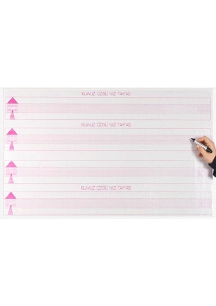 Klavuz Çizgili Manyetik Kağıt Tahta 56X110 cm
