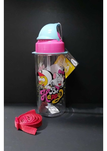Tritan Matara Pipetli Kral Şakir Desenli 500 cc Pembe