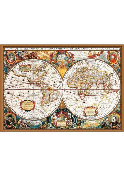 Ks 17TH Centruy World Map 2000 Parça Puzzle