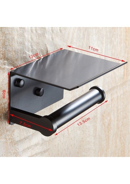 Tuvalet Kağıdı Raf Duvar Monte Cep Telefonu Kağıt Havlu Tutucu Dekoratif Banyo Rulo Kağıt Tutucu Gümüş | Kağıt Tutucular (Gümüş) (Yurt Dışından)