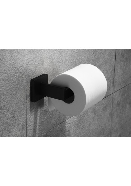 Paslanmaz Çelik Tuvalet Kağıdı Tutucu Banyo Duvara Montaj Wc Kağıt Telefon Tutucu Raf Havlu Rulo Raf Aksesuarları | Kağıt Tutucular (Siyah) (Yurt Dışından)