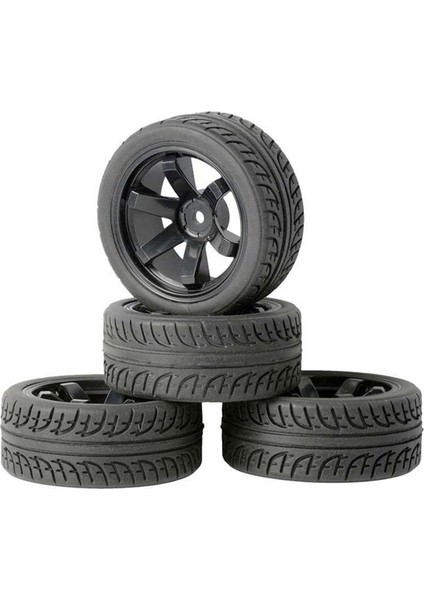 Rc Araba Lastikleri 1/16 1/12 1/14 Lastikler Için Wltoys Için Tekerlekler Yol Araç Kamyonu Siyah (Yurt Dışından)