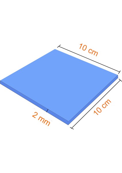 Silikon Termal Ped Soğutucu Termal Silikon Ped 10CMX10CMX2MM