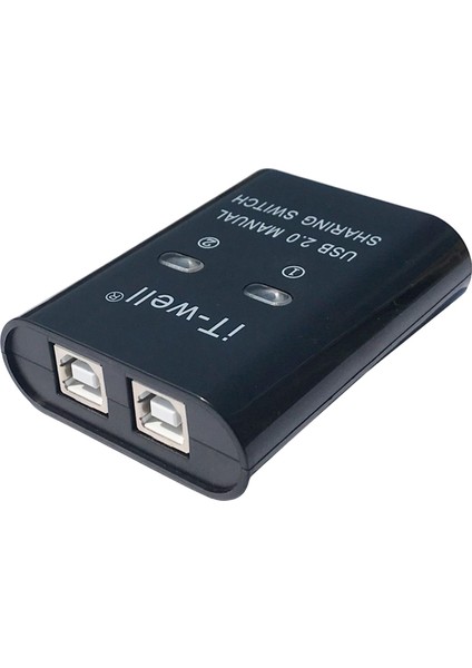 Kararlı Şanzıman USB 2.0 Manuel Paylaşım Anahtarı Ayırıcı Dönüştürücü Hub Siyah (Yurt Dışından)