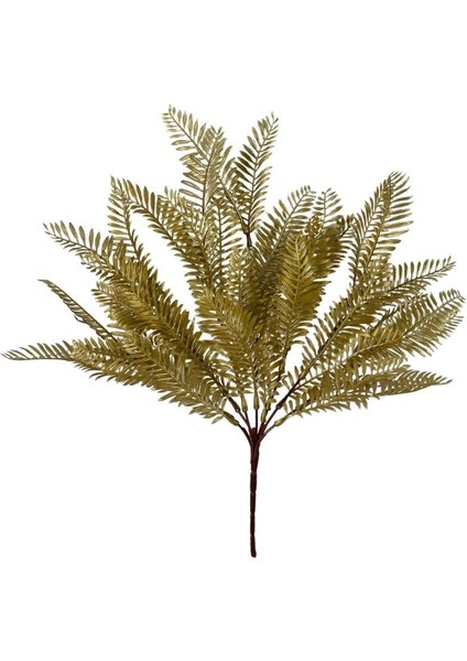 Yapay Çiçek Altın Gold Fern Demet Garnitür Aradal Dekoratif Yapay Bitki