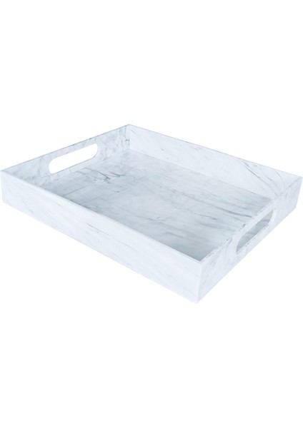 Akrilik Tepsi Takı Dikdörtgen Organizasyon Makyaj 30X20X5.5 cm Beyaz 30X20X5.5 cm Beyaz (Yurt Dışından)