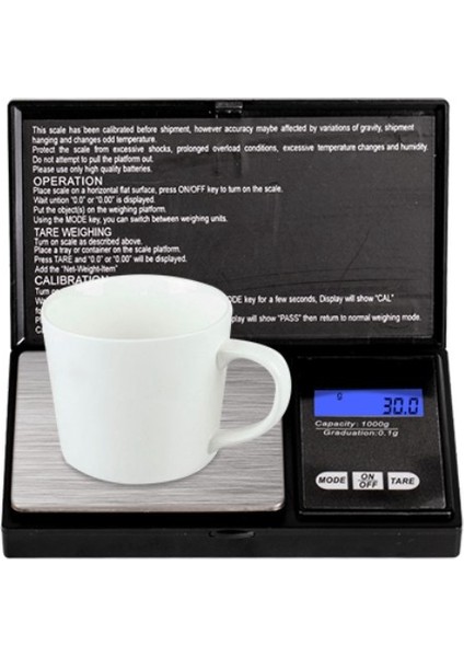 Yüksek Hassasiyetli Takı Ölçeği Aralığı Mini Terazi Dijital LCD Cep Ölçekler Mutfak Ilacında Denge Ağırlığı (Yurt Dışından)