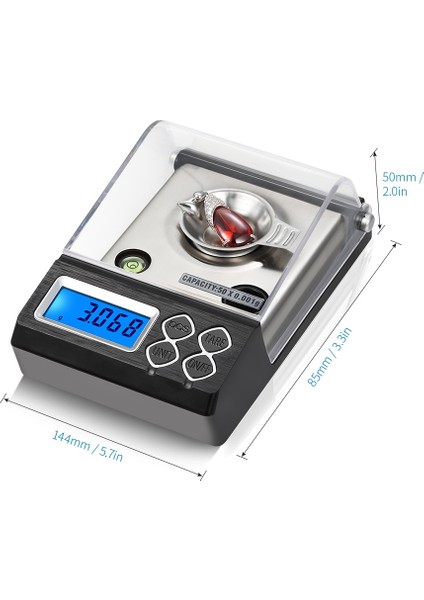 50G Dijital 0.001G Elektronik Denge Toz Milligram Ölçekli Altın Takı Kalibrasyonu Komutası Tocuezer + Pan | Taradan Ölçme (Yurt Dışından) fiyatları