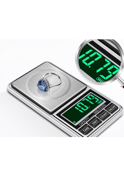 Mini Takı Ölçekli USB Şarj Cep Dijital Altın Takı Elektronik Ölçekler Için Terazi (Yurt Dışından)