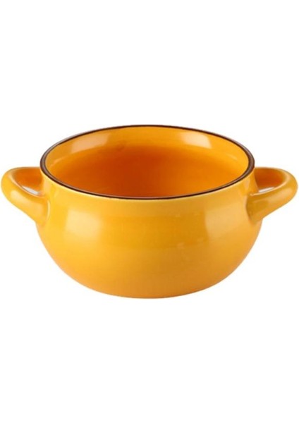 Çift Kolu Seramik Çorba Kasesi Restoran Pirinç Tatlı Kase Puding Kase Mini Pişirme Kalıp Fırın Pişirme Fincan Puding Sofra Takımı | Kaseler (Yurt Dışından)