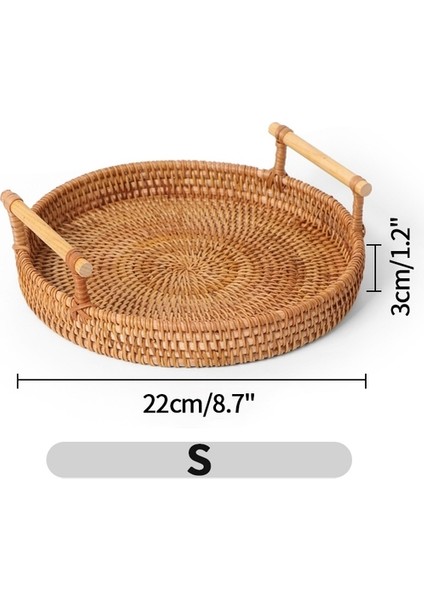 Rattan Dokuma Depolama Tepsi Mutfak Meyve Tatlı Plaka Organizatör El Yapımı Snack Tepsi Masaüstü Depolama Sepeti Sarablılar Organizatör | Depolama Tepsileri (Ler) (Yurt Dışından) fiyatları