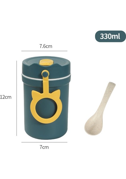 Taşınabilir Çift Katmanlı Öğle Yemeği Kutusu Gıda Için Bento Kutusu (Mavi) (Yurt Dışından)