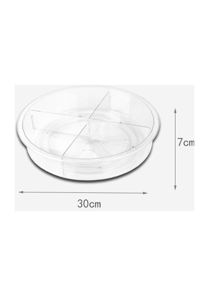 Yuvarlak Clear 360 Dönme Dolap Organizatör ile Bölücüler Pikap Plastik Gıda Depolama Konteyner Spice Raf | Depolama Tepsileri (Yurt Dışından) fiyatları