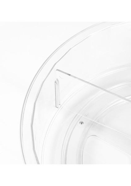 Yuvarlak Clear 360 Dönme Dolap Organizatör ile Bölücüler Pikap Plastik Gıda Depolama Konteyner Spice Raf | Depolama Tepsileri (Yurt Dışından) fırsatları