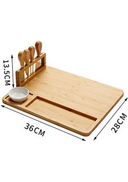 Bambu Peynir Kurulu Dilimleme Bıçağı Çatal Kepçe Kesim Eco Dostu Yapışmaz Yapışmaz Ahşap Mutfak Pişirme Aracı Için Charcuterie Kurulu Servis | Doğrama Blokları (Yurt Dışından)